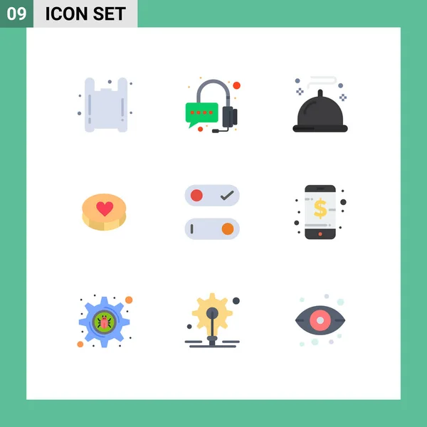 Universal Icon Symbols Gruppe Von Modernen Flachen Farben Des Umschaltens — Stockvektor