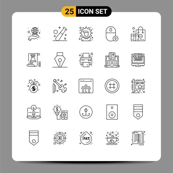 Pictogram Set Egyszerű Vonalak Egér Modul Egészségügyi Ellátás Eszközök Megoldás — Stock Vector