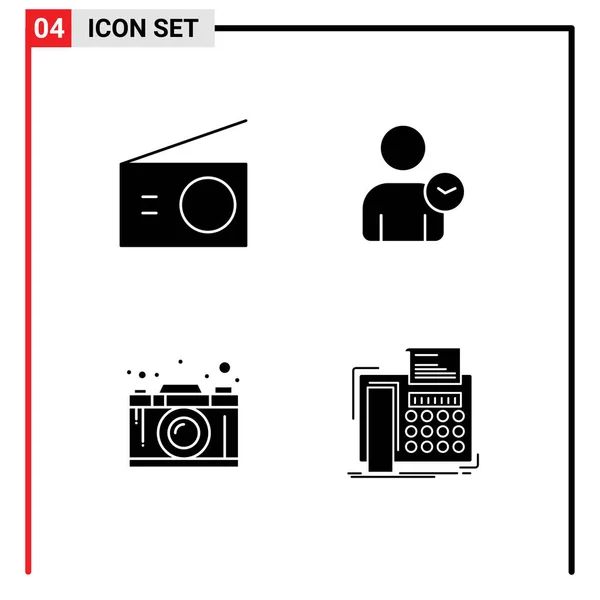 Stock Vector Icon Pack Signos Línea Símbolos Para Electrodomésticos Creatividad — Vector de stock