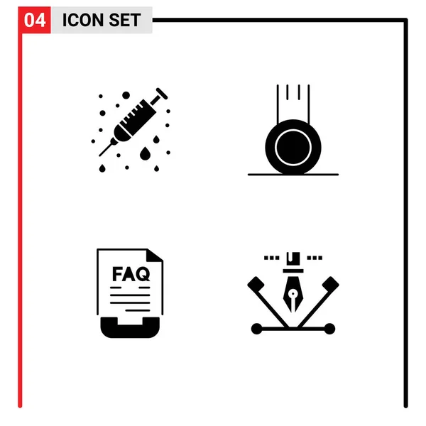 Ensemble Symboles Modernes Icônes Interface Utilisateur Signes Pour Soin Contact — Image vectorielle