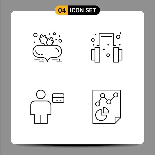 Conjunto Iconos Interfaz Usuario Moderna Símbolos Signos Para Remolacha Con — Archivo Imágenes Vectoriales