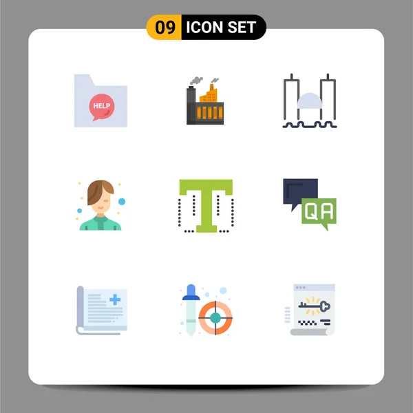 Stock Vector Icon Pack Signos Línea Símbolos Para Cabello Belleza — Archivo Imágenes Vectoriales