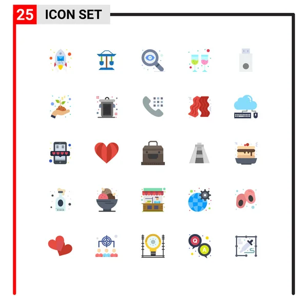 2014 Mobile Interface Flat Color Set Pictograms Products Dongle Design — 스톡 벡터