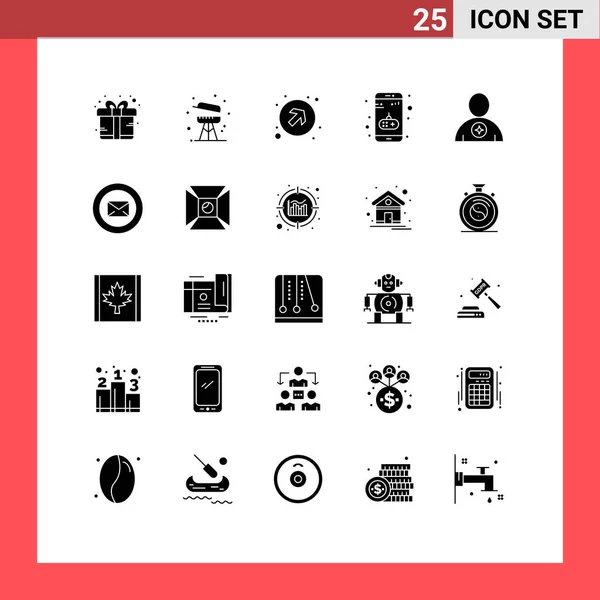 Iconos Creativos Signos Símbolos Modernos Cuerpo Móvil Flecha Juego Aplicación — Archivo Imágenes Vectoriales