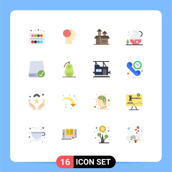 Stock Vector Icon Pack Sinais Linha Símbolos Para Conectado Bebida — Vetor de Stock