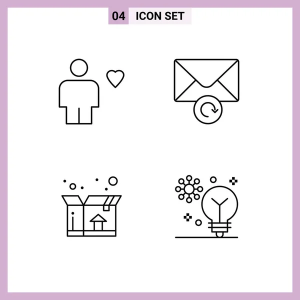 User Interface Pack Basic Filledline Flat Színek Avatar Szállítás Szív — Stock Vector