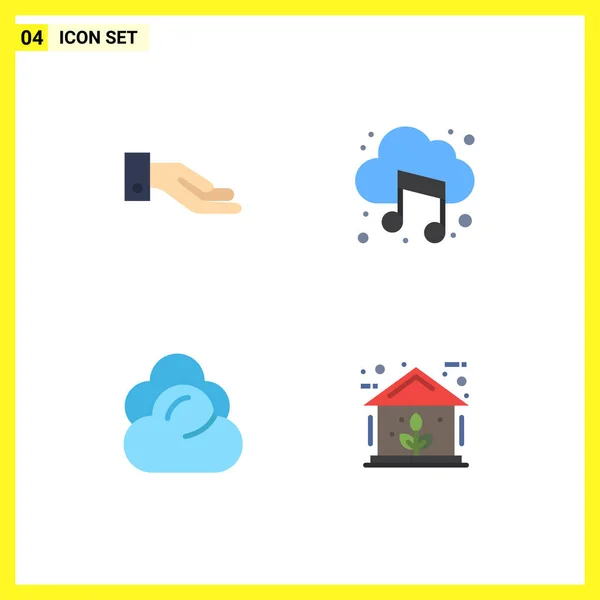 Universal Icon Symbols Gruppe Von Modernen Flachen Almosensymbolen Server Audio — Stockvektor