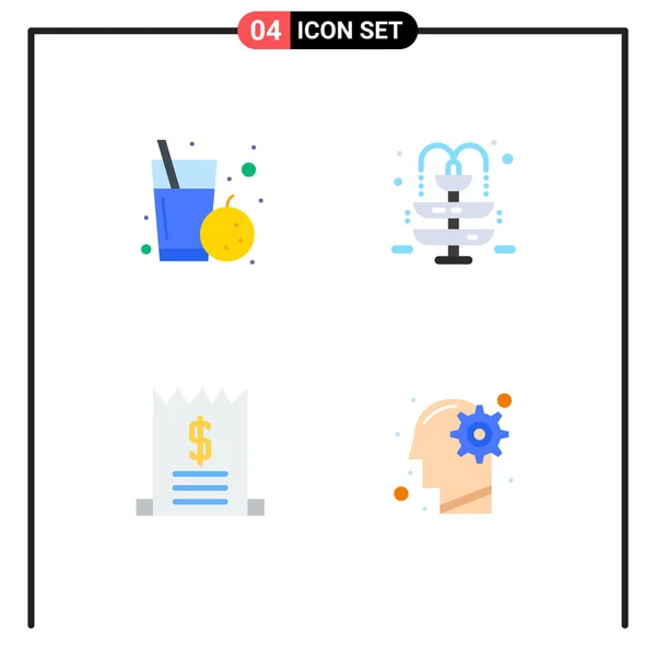 Stock Vector Icon Pack Mit Linienzeichen Und Symbolen Für Obst — Stockvektor
