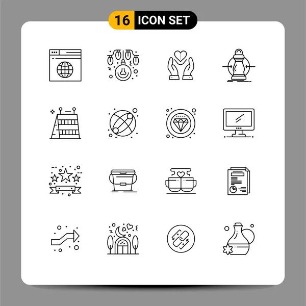 Creative Icons Modern Signs Symbols Reduce Expense Care Cost Love — Stock Vector