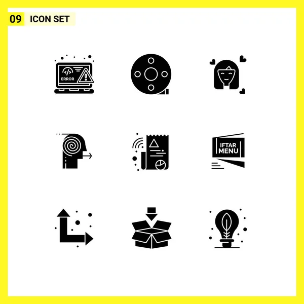 Creative Icons Modern Signs Symbols Effort Focusing Solutions Clapper Board — Stock Vector