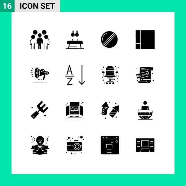 Creative Icons Moderní Značky Symboly Reproduktoru Dispozice Kroužky Mřížky Bowler — Stockový vektor