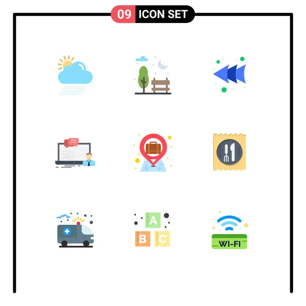 Creative Icons Σύγχρονα Σημάδια Και Σύμβολα Του Χαρτοφύλακα Καρφίτσα Χάρτη — Διανυσματικό Αρχείο