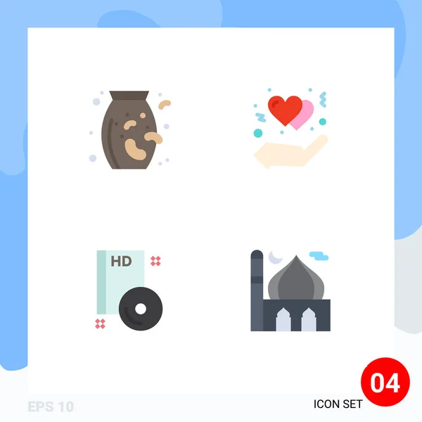 User Interface Flat Icon Pack Modern Signs Symbols Nuts Compact — Διανυσματικό Αρχείο