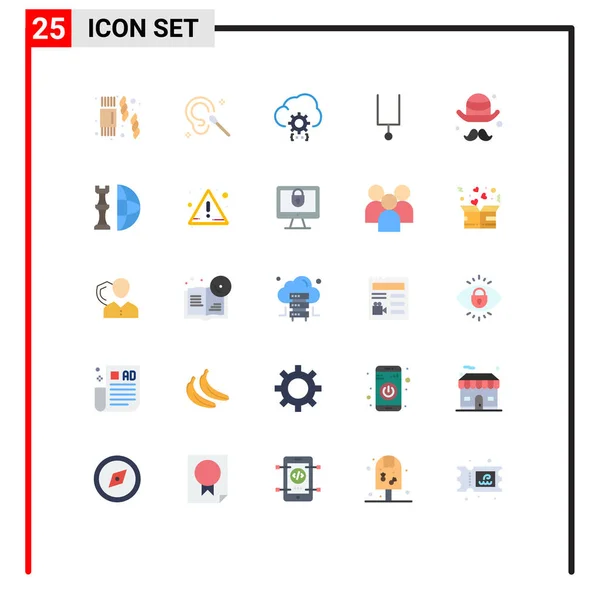 25通用平面彩色标志 日符号 仪器可编辑矢量设计元素 — 图库矢量图片