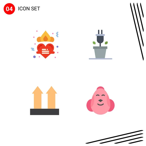 Benutzeroberfläche Flaches Icon Pack Moderner Zeichen Und Symbole Für Krone — Stockvektor