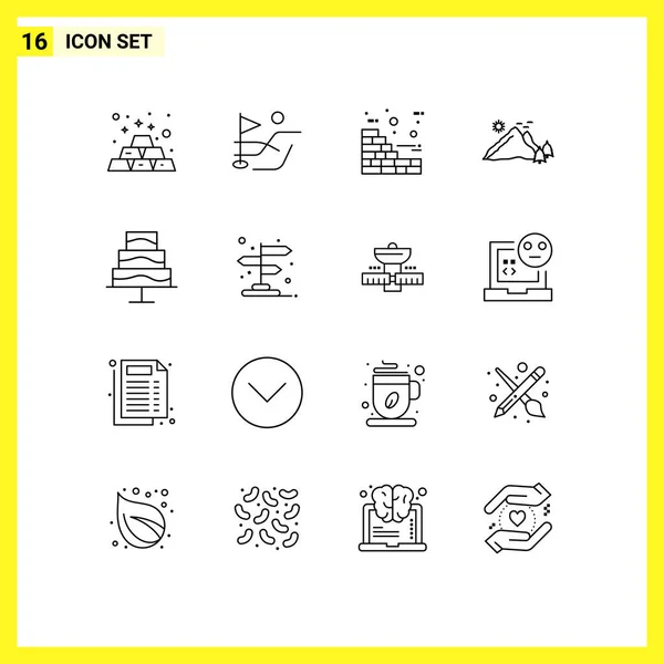 Universal Icon Symbols Group Modern Outlines Photo Editor Construction Scene — Stockový vektor