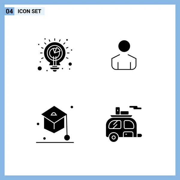 Universal Icon Symbols Groep Van Moderne Solid Glyphs Van Planning — Stockvector