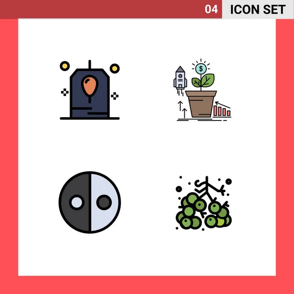 现代标志和生日 象征的符号可编辑矢量设计元素 — 图库矢量图片
