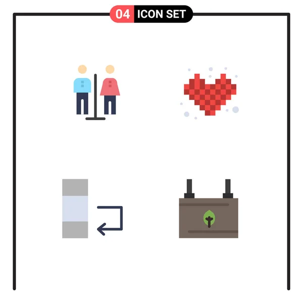 Pictogram Set Egyszerű Flat Ikonok Lift Adat Szolgáltatás Játék Akkumulátor — Stock Vector