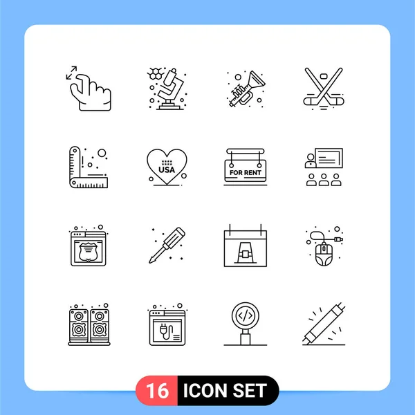 Mobile Interface Outline Set Pictograms Measure Olympics Ialand Ice Game — стоковый вектор