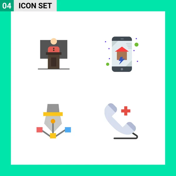 Stock Vector Icon Pack Líneas Signos Símbolos Para Voz Redes — Archivo Imágenes Vectoriales