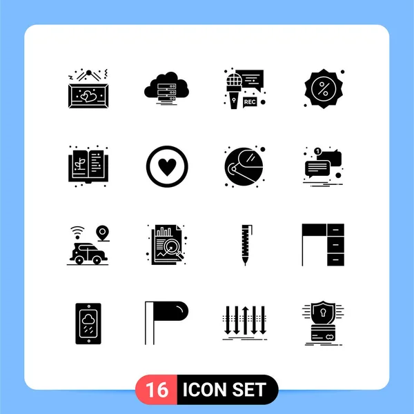 16创意图标商店 可编辑向量设计元素的现代标志和符号 — 图库矢量图片