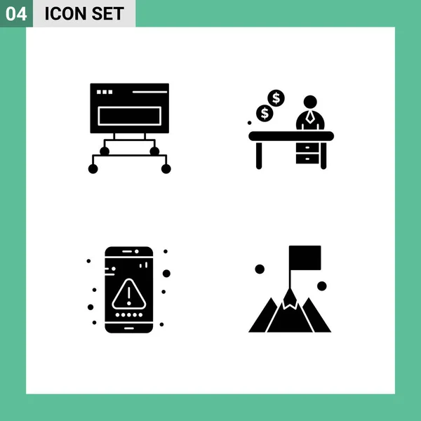 Stock Vector Icon Pack Líneas Signos Símbolos Para Ordenador Error — Vector de stock