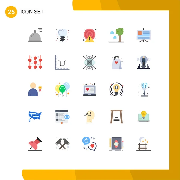 25個のモダンなUiアイコンのセット愛 プレゼンテーション サークル ビジネス 自然のための記号編集可能なベクトルデザイン要素 — ストックベクタ