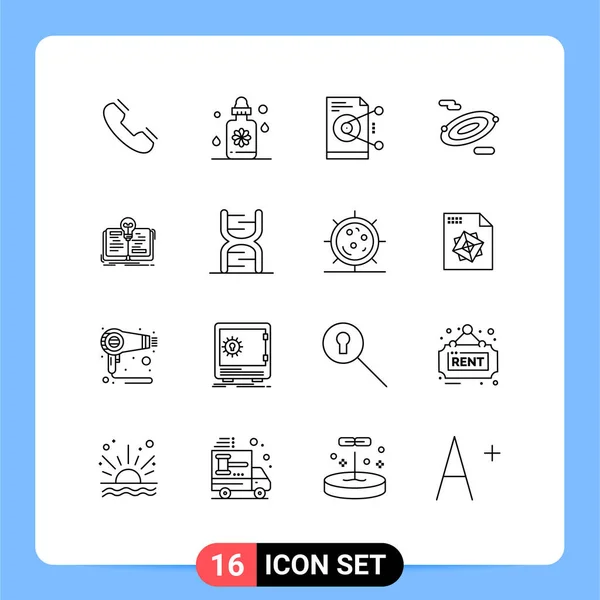Conjunto Iconos Interfaz Usuario Moderna Símbolos Signos Para Idea Espacio — Vector de stock