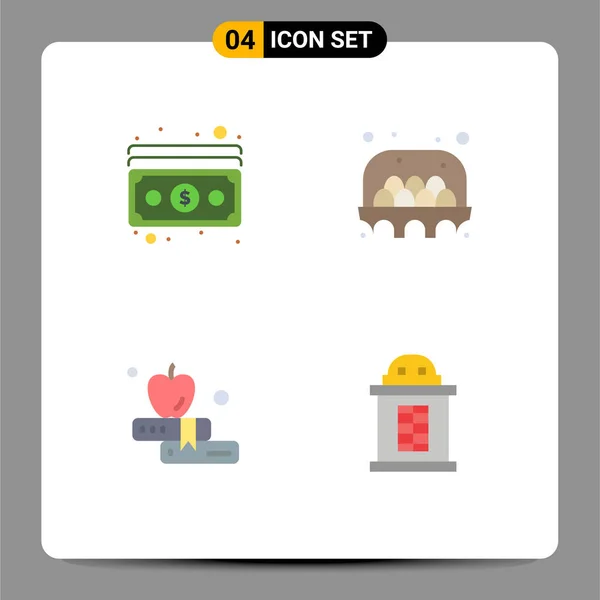 Universal Flat Icons Set Web Mobile Applications Cash Book Pay — 스톡 벡터