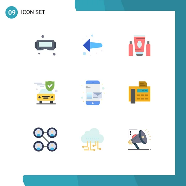 Stock Vector Icon Pack Mit Zeilenzeichen Und Symbolen Für Telefon — Stockvektor