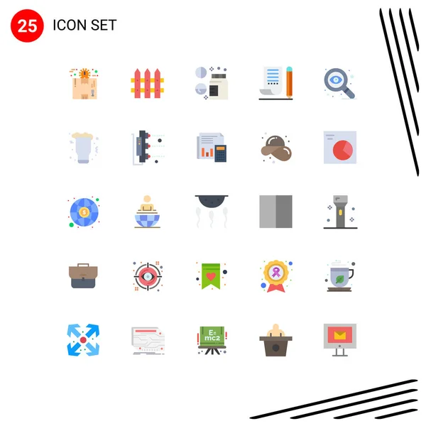 Stock Vector Icon Pack Line Signs Symbols Design Notepad Drug — 스톡 벡터
