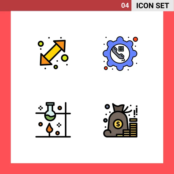 Iconos Creativos Signos Símbolos Modernos Flecha Laboratorio Arriba Abajo Configurar — Vector de stock