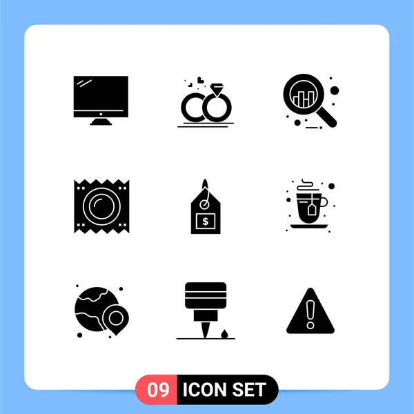 Set Modern Icons Symbols Signs Tag Medicine Love Medical Condom — Stock Vector