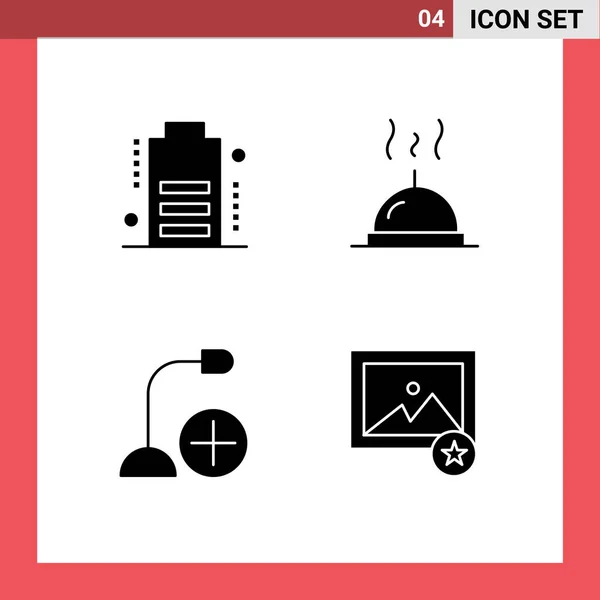 Stock Vector Icon Pack Mit Zeilenzeichen Und Symbolen Für Batterie — Stockvektor