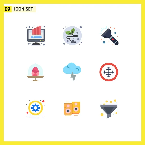 Universal Icon Symbols Gruppe Von Modernen Flachen Farben Von Wetter — Stockvektor