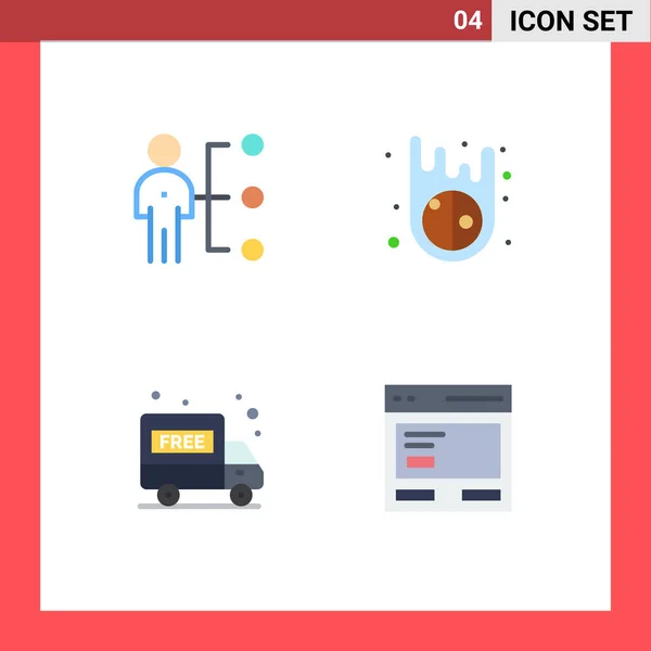 Stock Vector Icon Pack Line Signs Symbols Abilities Deliver Van — 스톡 벡터