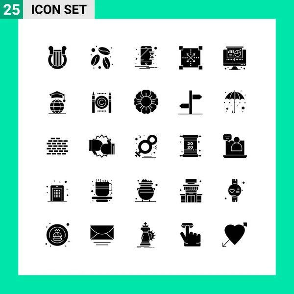 Conjunto Iconos Interfaz Usuario Moderna Signos Símbolos Para Computadora Programación — Vector de stock