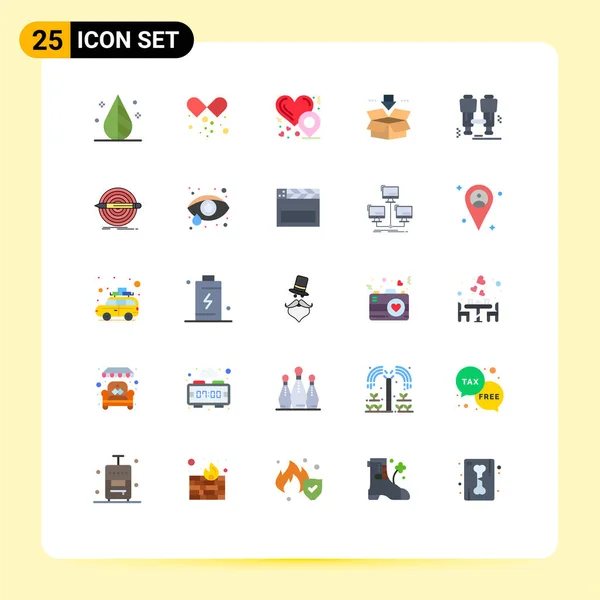 Set Iconos Interfaz Usuario Moderna Signos Para Explorar Acampar Ubicación — Vector de stock