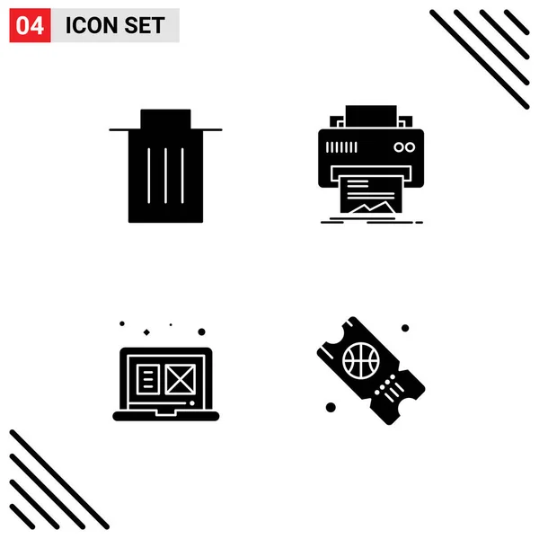 Kreative Symbole Moderne Zeichen Und Symbole Für Löschen Design Benutzer — Stockvektor