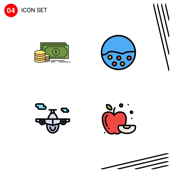 사이트 모바일 비행기 정보화 Editable Vector Design Elements — 스톡 벡터