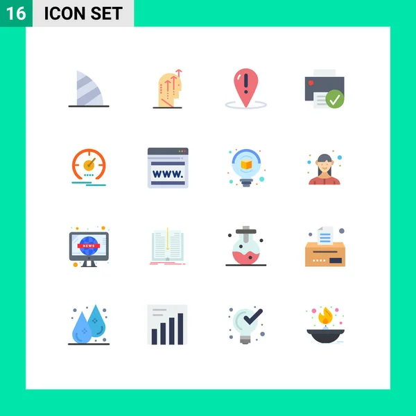 Universal Icon Symbols Group Modern Flat Colors Devices Computers Intelligence — Stock Vector