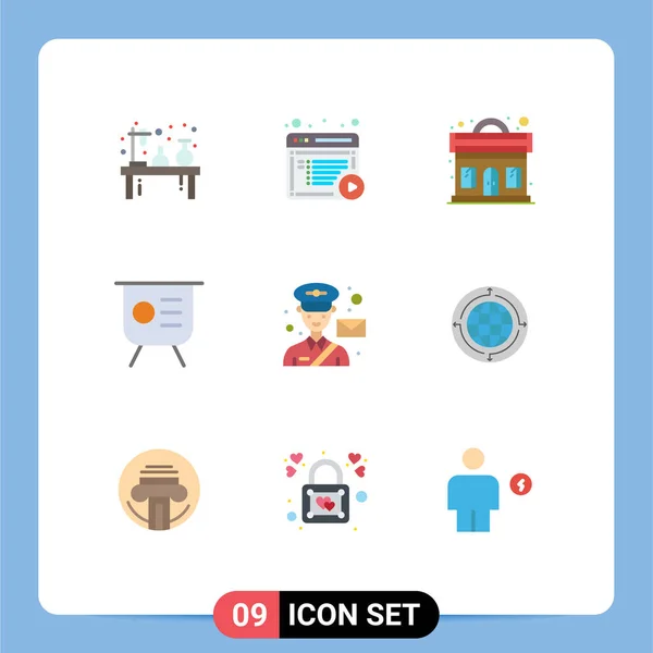 Creative Icons Modern Jelek Szimbólumok Bemutató Vitaindító Online Grafikon Fél — Stock Vector