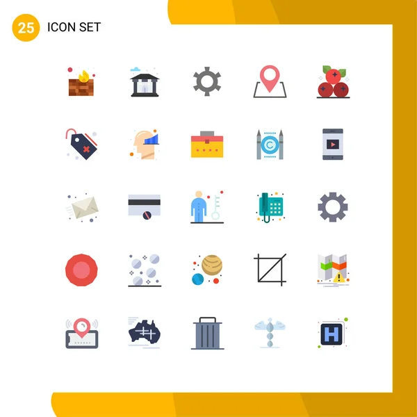 Conjunto Icones Modernos Símbolos Sinais Para Tag Ação Graças Configuração — Vetor de Stock