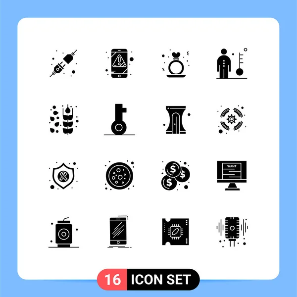 Stock Vector Icon Pack Znaki Symbole Linii Jesień Klucz Serce — Wektor stockowy