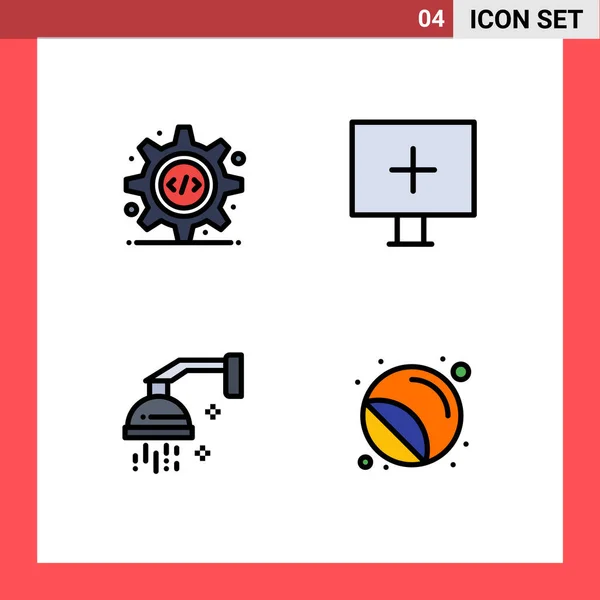 Icône Vectorielle Stock Paquet Signes Symboles Ligne Pour Html Beauté — Image vectorielle