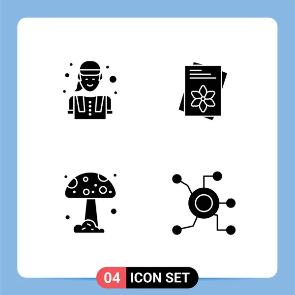 Stock Vector Icon Pack Sinais Linha Símbolos Para Trabalhador Construção — Vetor de Stock