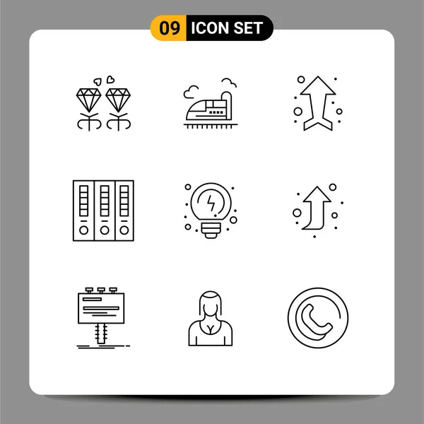 Stock Vector Icon Pack Signos Línea Símbolos Para Soluciones Finanzas — Archivo Imágenes Vectoriales