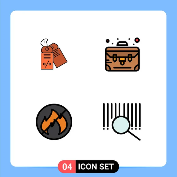 四组标签 手提箱 产品可编辑矢量设计元素的标签及符号 — 图库矢量图片