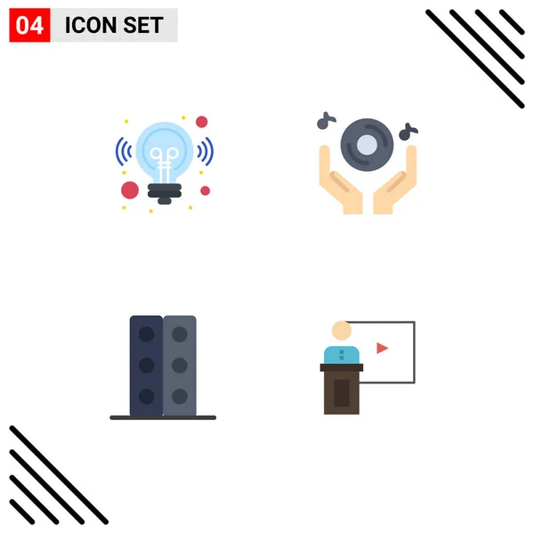 Stock Vector Icon Pack Line Signs Symbols Idea Biology Solution — Stock Vector